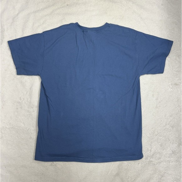 Vintage Y2K Peanuts Charlie Brown Christmas Snoopy Blue T-Shirt Men's Size Large - Picture 7 of 7